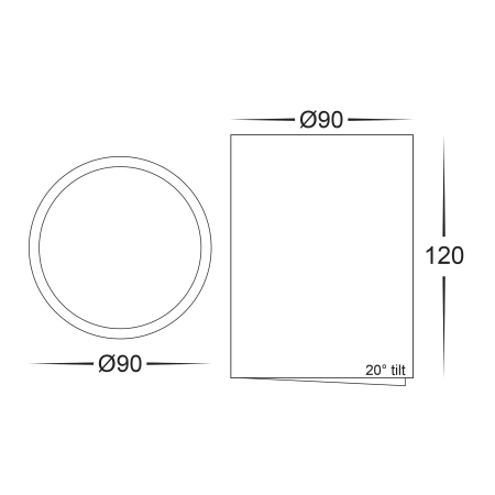 Surface downlight Nella Adjustable 12V 3CCT LED 12W BLK